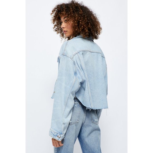 NWT Free People Amelia Slouchy Trucker Jacket - Picture 4 of 7